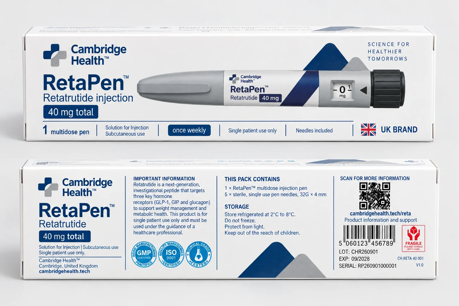 RetaPen Cambridge Health research pack