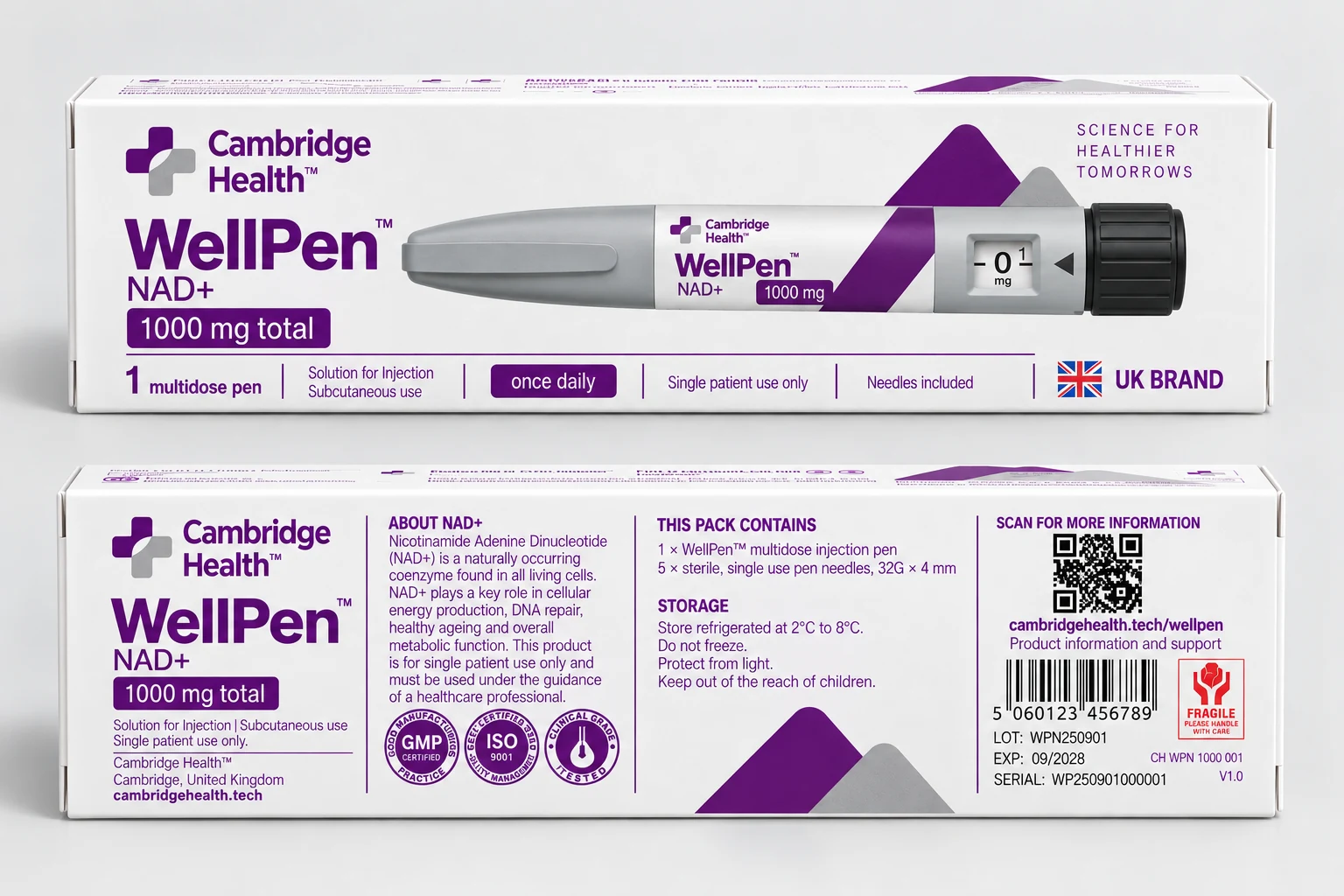 Well Pen - NAD+ Cambridge Health research pack